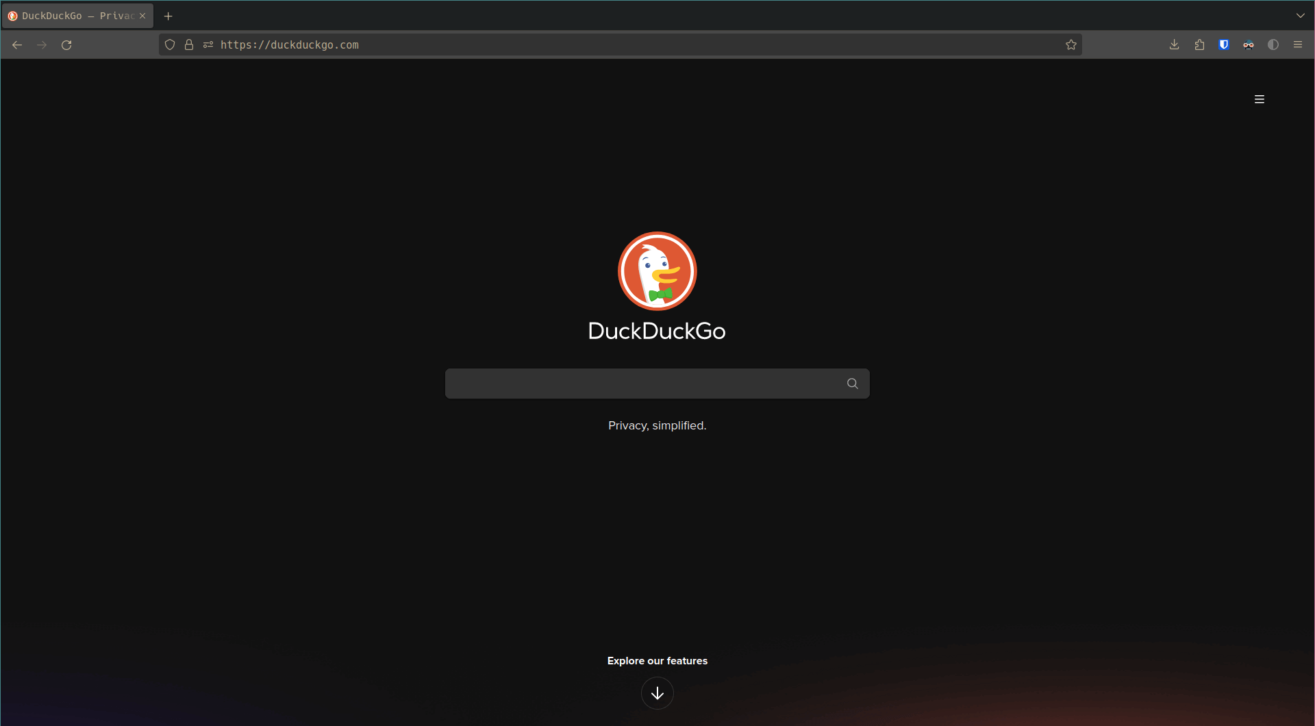 Firefox in 'Normal mode'